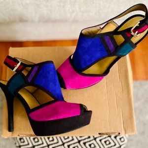 Nine West Color Block heels
